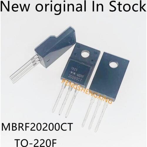 10PCS/LOT MBRF20200CT TO-220F MBRF20200 20200CT 20A 200V TO220F MBRF20200CTG New original spot hot sale