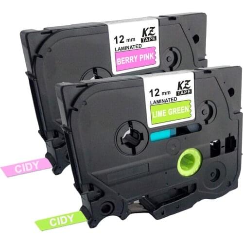 2pcs/lot New PET Label Maker Ribbon 12mm*5M For Brother TZE-MQP35 MQG35 Label Maker Tape