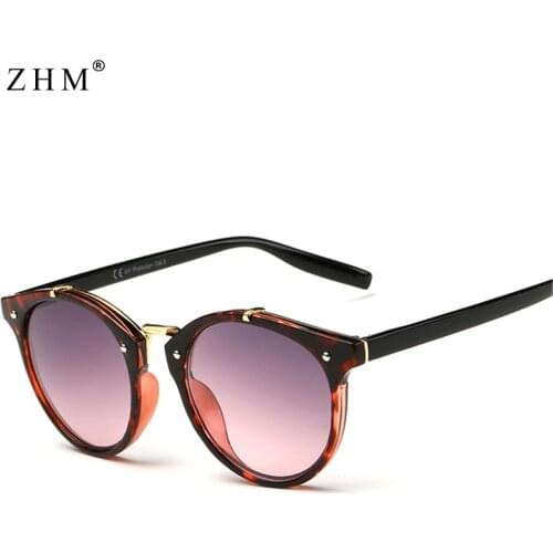 2020 Vintage Round Rivet Sunglasses Women Men Brand Designer Eyewear UV400 Gradient Female Luxury Cat Eye Sunglasses Elegant