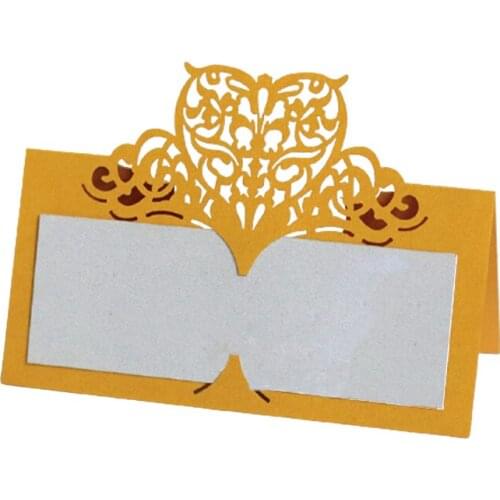 50/100Pcs Love Heart Laser Cut Table Name Place Cards Lace Name Message Setting Card Wedding Birthday Party Favor Decoration