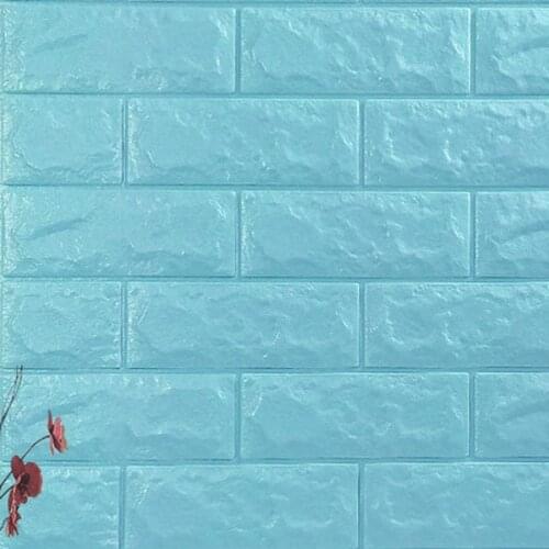 70*77cm Self Adhensive Wallpaper Foam 3D Tile Brick Wall Sticker Self-Adhesive DIY Wallpaper Panels Decor White 3D Stickers