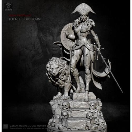 90mm Resin Fgiure Kits Goddess model Self-assembled TD-2327