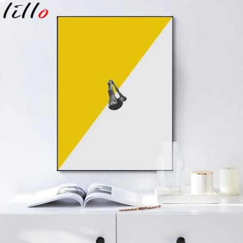 Abstract modern diving posture canvas painting nordic poster print scandinavia wall art pictures for living room decoration home