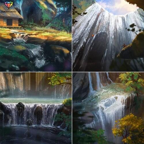 XUEQIXIAOZU Full Round Landscape scene Diamond painting diamond embroidery 5D DIY Diamond setting Mosaic painting gifts New
