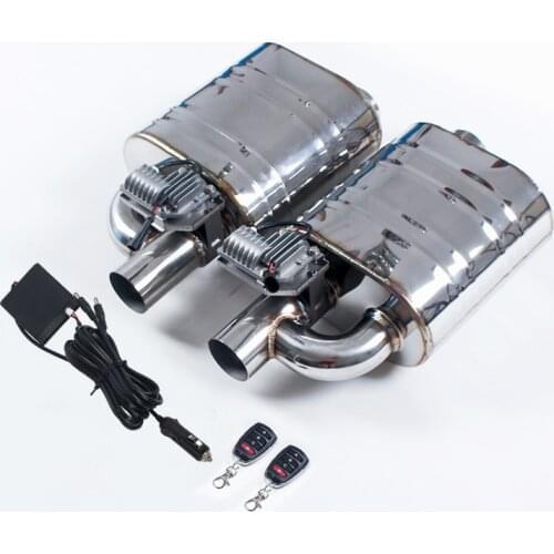 Car Exhaust Sounds Valve Muffler System With Remote Controller Double Muffler Universal Stainless Pipes Waterproof