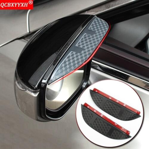 Car Styling Rearview Mirror Eyebrow Rain Gear Shield Anti-rain Cover For Citroen Sedan C4 C4L C-Elysee C3 C5 AIRCROSS 2009-2019