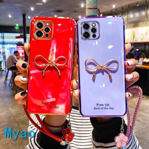 Bowknot Phone Case for Samsung galaxy A10 A11 A20 A21 A30 A31 A41 A90 A7 A8 A6 Plus Note 10 Lite S8 S9 S10 Plus M31 M51 Cover