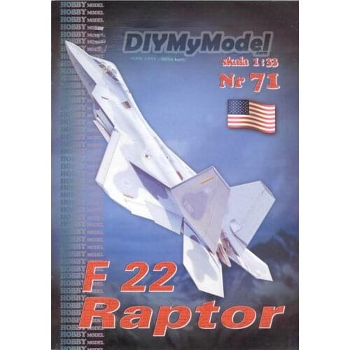 DIYMyModeI USA F22 Raptor high stealth 5th generation fighter DIY Handcraft Paper Model KIT Handmade Toy Puzzles Gift Movie prop