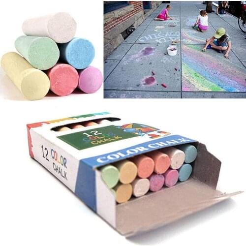 12PCS Dustless Chalk Pen Drawing Chalks For Blackboard Stationary Office School Supplies Accessories