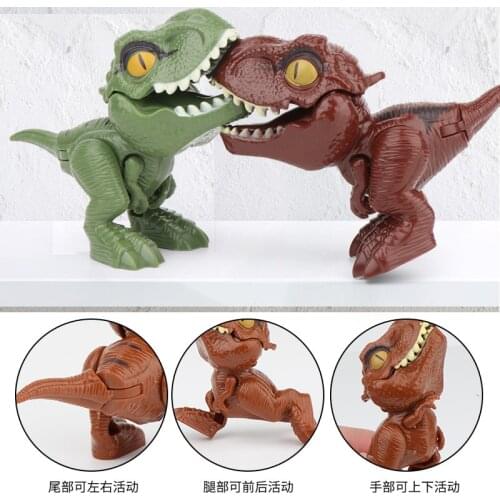 Mini Finger Dinosaur Egg Toy Jurassic Park World Creative Tyrannosaurus Model Dinosaur Action Bite Figure Toy For Children Boys