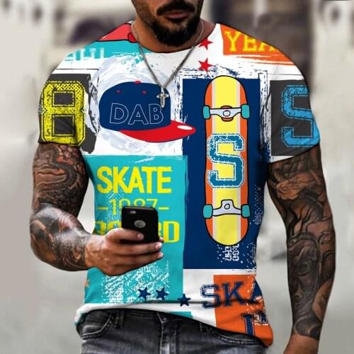 2021 Latest Design Mens Street Skateboard Trend T-shirt Letter Personality Hip Hop T-shirt Mens Casual Top Tees Size Xxs 6xl