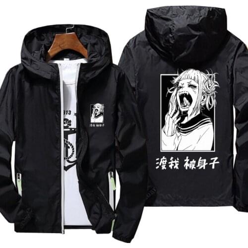 My Hero Academia Character Himiko Mens Quick Dry Coat Sunscreen Waterproof UV Women thin Outwear Ultra-Light Windbreake Jacket