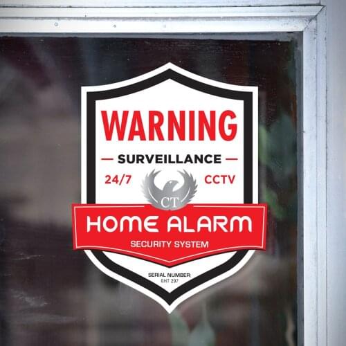 HOUSE ALARM SECURITY DECAL STICKER - Home Shop Security SURVEILLANCE WARNING