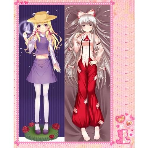 Anime Cartoon TouHou Project Double Bolster Hugging Pillow Case Pillow Cover Pillowcase Peach Skin 2 Way No.12003