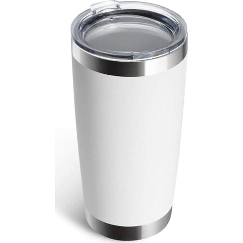 New 20Oz Stainless Steel Tumbler with Lid, Reusable Metal Coffee Tumbler, Double Wall Vacuum Insulated Tumbler Drink Cup