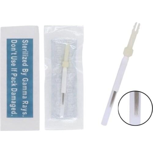 Disposable Sterilized Professional Tattoo Needles 4F For Tattoo Eyebrow Pen Machine Permanent Makeup Kit 50pcs PMU needles 4FLAT