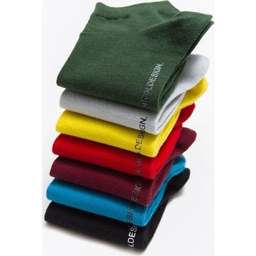 PEONFLY Optional 7 Day Socks EUR 37-43 Women/Man Cotton Boat Funny Happy Socks Hosiery Spring Summer Leisure Time Lettering