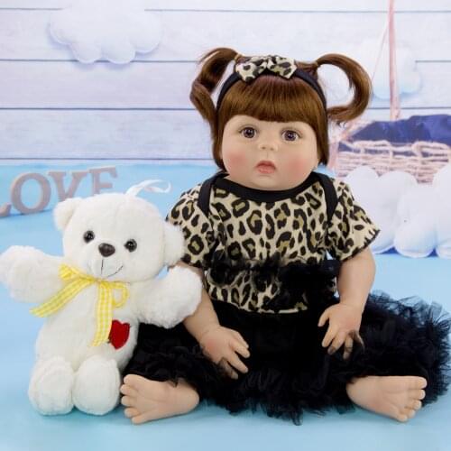 New Design Whole Silicone Reborn Baby Vinyl Body 23'' Bathe Girl Playmates Realistic Reborn Menina Boneca Doll With Curls Toys