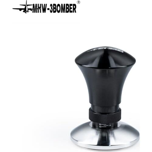 58.35mm Adjustable Coffee Tamper Flat base Stainless Steel Powder Hammer Espresso Tamper Coffee Accessories For Barista Tools