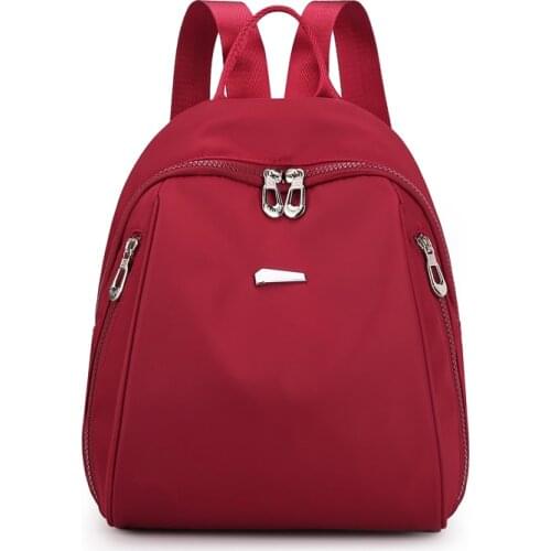 Fashion Backpack Women Luxury Multi Pocket School Back Pack Nylon Waterproof Small Travel Bagpack