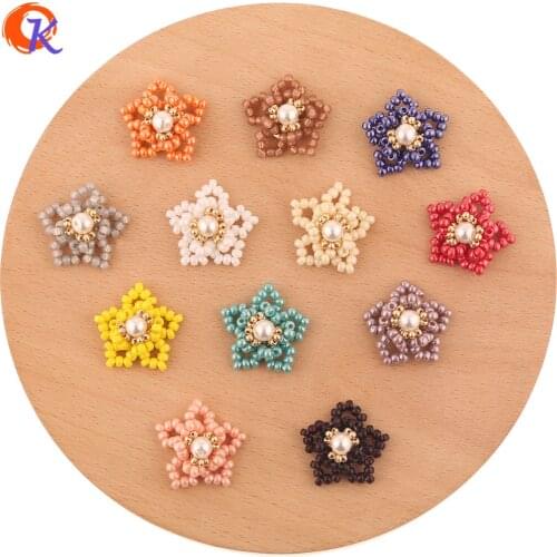 Cordial Design 20Pcs 24*24MM Jewelry Accessories/Hand Made/Seed Bead Charms/Star Shape/Earring Findings/DIY Jewelry Making