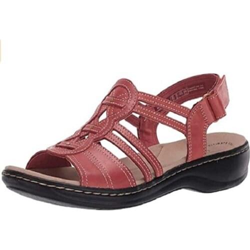 2021 summer lady large size European and American flat bottom recreational open toe sandal female