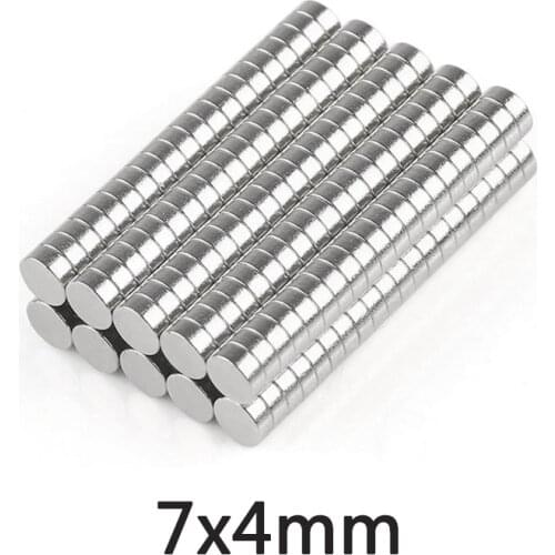 10/20/30pcs 7*4 mm Neodymium magnet disc 7x4mm N35 NdFeB Dia 7x4mm Strong Small Magnetic Magnets For Craft 7mm x 4mm