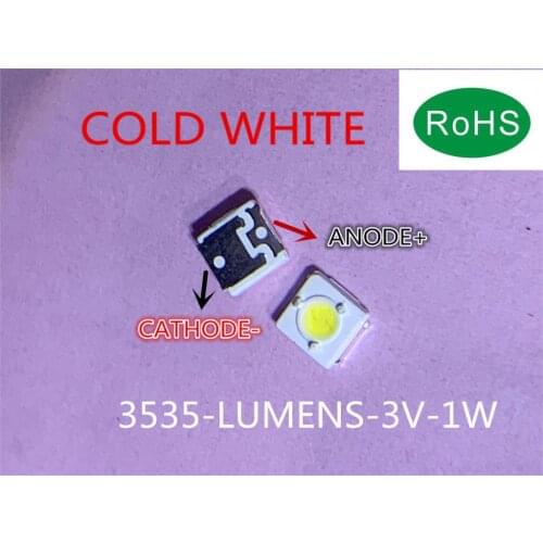 1000pcs LUMENS LED Backlight 1W 3V 3535 3537 Cool white LCD Backlight for TV TV Application A127CECEBUP8 Style-3