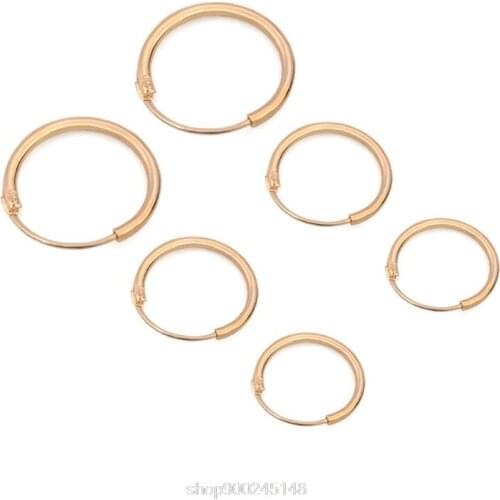 3 Pairs 3 Sizes Minimalism Simple Round Circle Earrings Hoop Earrings Small Ear Studs for Women Jewelry O07 20 Dropshipping