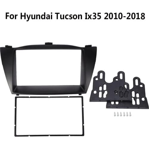 Car Radio Fascia For Hyundai IX35 Tucson 2010-2018 Auto Stereo Audio Dash Plastic Panel Bezel Faceplate Center Console Holder
