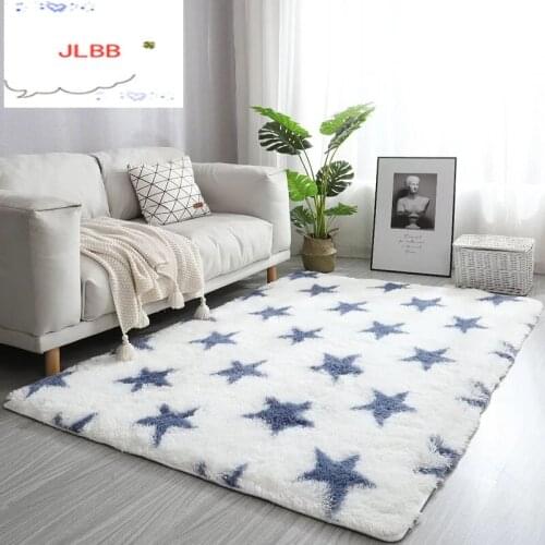 Large rugs for modern Living room carpet long-pile check tie-dye craft carpet for the bedroom nordic fluffy rug floor mat New