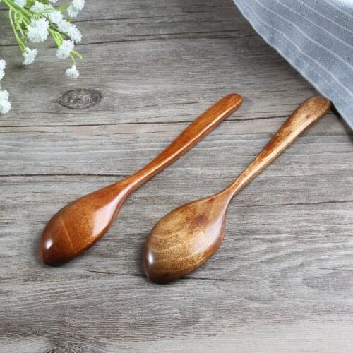 ZK20 Wooden Spoon Bamboo Kitchen Cooking Utensil Tool Soup Teaspoon Catering For Kicthen Wooden Spoon