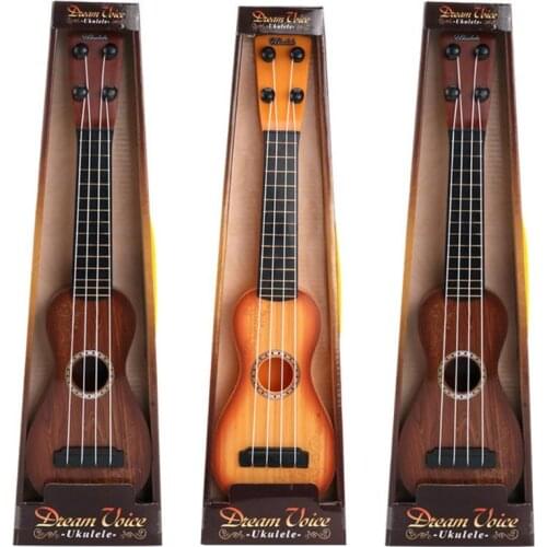 Ukelele Guitar Toys Kids Simulation Wood Grain Music Art Instrument Child Gifts Entertainment and Ornamental Integration