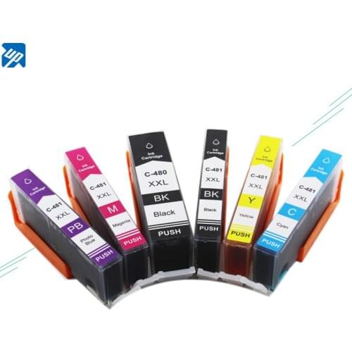 UP 6 PK Compatible Ink Cartridge For canon PIXMA TS8140 TS8240 TS8340 TS9140 printer PGI480 full ink