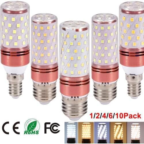E27 LED Lamp 220V LED Bulb SMD2835 E14 LED Light Corn Bulbs Spotlight 3 Colors bombilla LED Candle Bulb Home Energy Saving Light