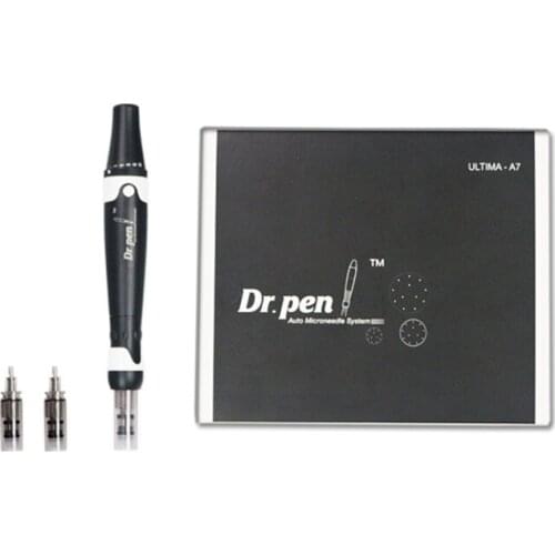 Hot Sale Professional Skin Whitening Wrinkle Removal Electric Microneedle Pen Rechargeable A7 Derma Pen Free 2pcs Needle Tips