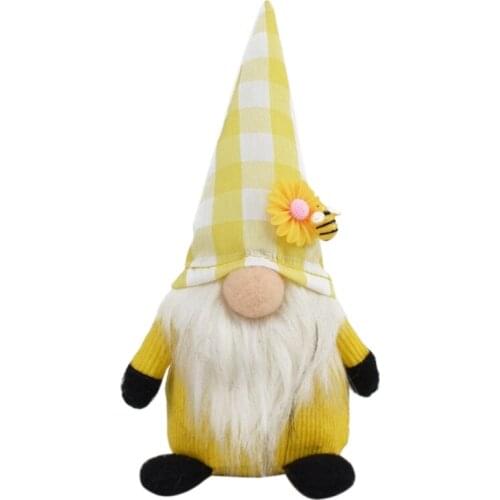 Bumble Bee Gnomes Plush Yellow & Black Scandinavian Tomte Honey Bee