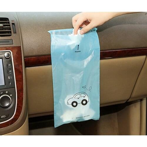 Hot Sale Creative 50pcs garbage pouch Car Biodegradable Trash Rubbish Holder Portable Can Leak-proof Dust Holder For Car Kitchen