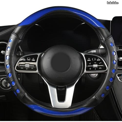 KOKOLOLEE Microfiber Leather Car Steering Wheel Cover For Daihatsu Terios Sirion Mira Cuore YRV Ayla Sigra Xenia Luxio