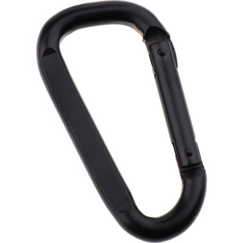 Lightweight D Shaped Key Clip Wear Resistant Carabiner Keyring with Snap Hook Lock