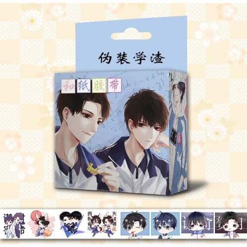 1.5cm*5m Anime Wei Zhuang Xue Zha Cartoon Washi Tape Adhesive Tape DIY Scrapbooking Sticker Label Masking Tape