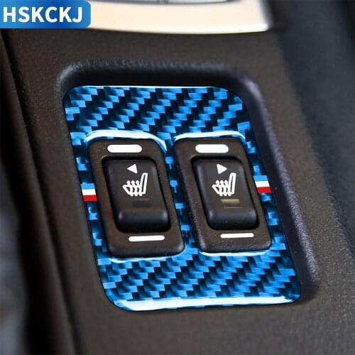 For Toyota 86 GT86 Subaru BRZ 2017 2018 2019 Carbon Fiber Stickers Seat Heating Button Switch Frame Interiors Car Accessories