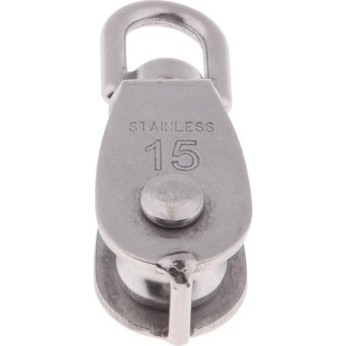 Stainless Steel Single Wheel Swivel Rigging Lifting Wheel Pulley for Wire Rope Lifting Brand New Dragging Pulley Lifting Pulley