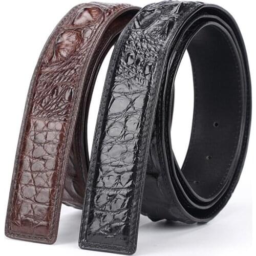 Genuine leather crocodile pattern belt for men high quality