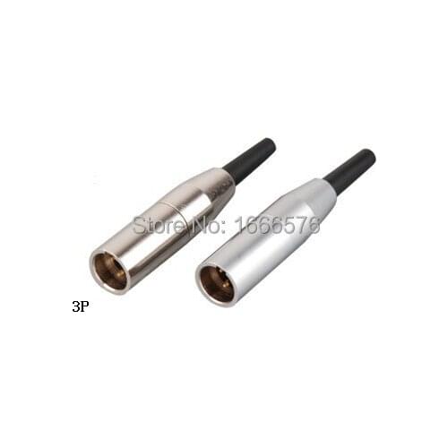 Wholesale 50 pcs/lot 3 pin Male Mini XLR Audio Microphone connector -120