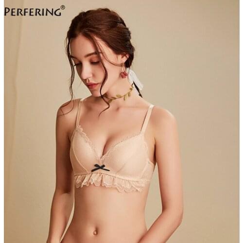 Perfering Sexy Bras For Women Fashion Push Up Bra French Style Wire Free Lingerie 3/4 Cup Bralette Seamless Underwear Brassiere
