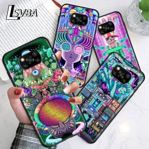 Pixel Art Neural Network For Xiaomi Poco C3 M3 M2 X3 NFC X2 F2 Pro F1 F3 Mi Play Mix 3 A2 Lite A1 6 5X Black Soft Phone Case