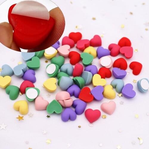 Mini Love with Adhesive Patch Flat Resin Festival Party Decoration DIY Handmade Gift Clothing Home Decoration Accessories 20pcs