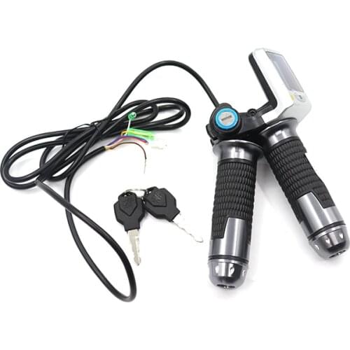 Electric Car Handle 36V 48V LCD Handle Accelerator Throttle Handle Speed Control Handlebar Hall Speed Measurement