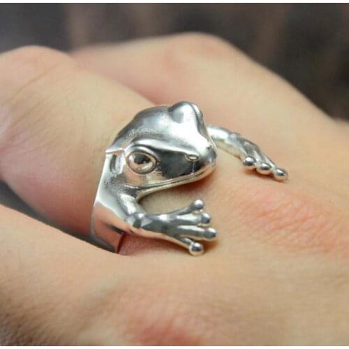 Handmade Toad Frog Rings For Women Men Funny Deisgn Cute Animal Pet Lover Jewelry Trendy Ring Bijoux Femme